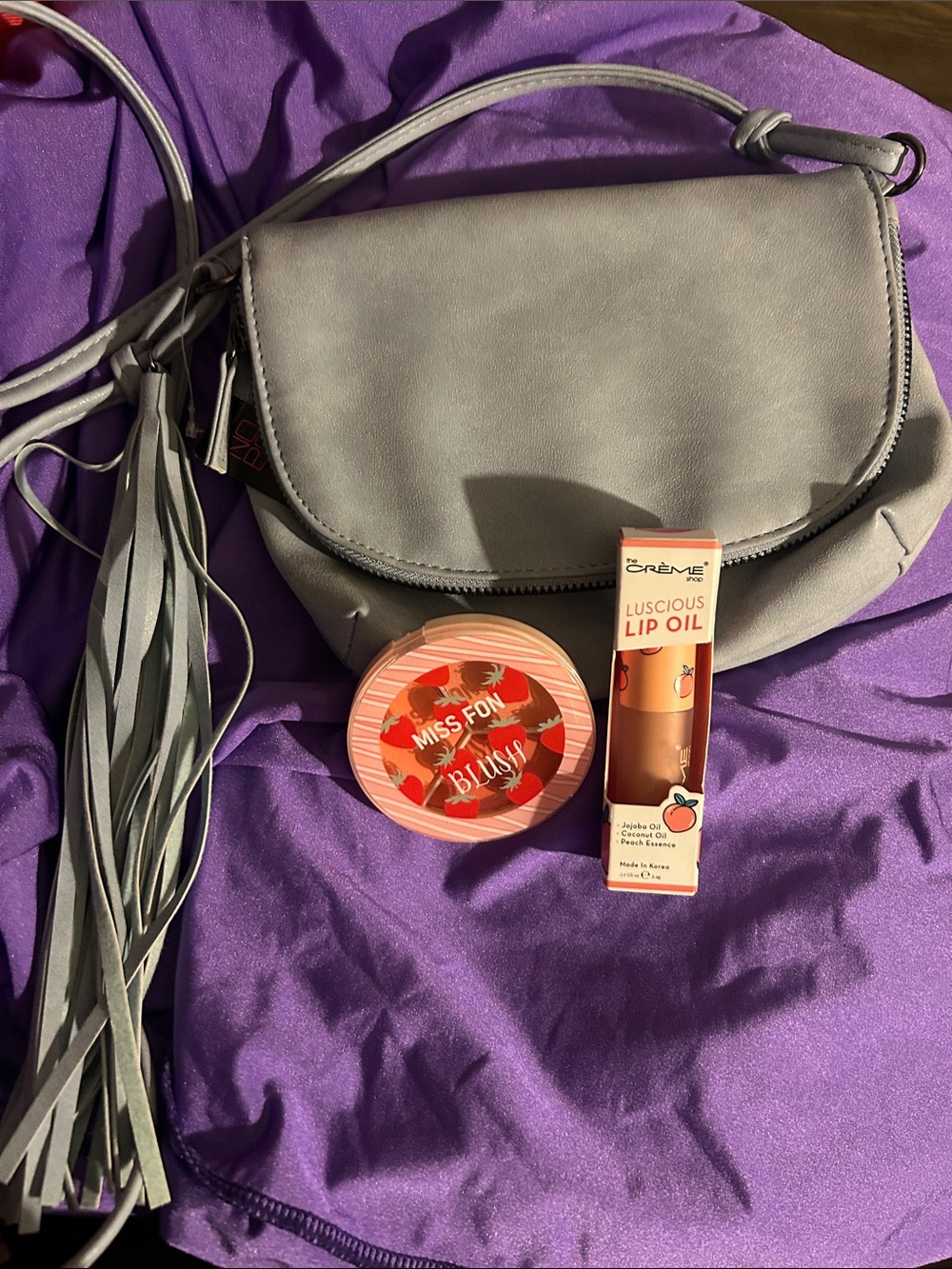The crème shop luscious lip oil peach bundle
